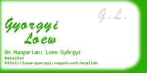 gyorgyi loew business card